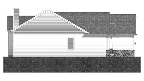 The Cedar Creek house plan, exterior view 4